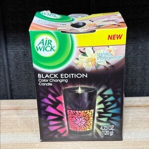 Air Wick Black Edition Color Changing Candle Vanilla Indulgence 4.23 oz
